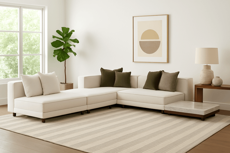 Arena White Sectional - Al Rugaib Furniture