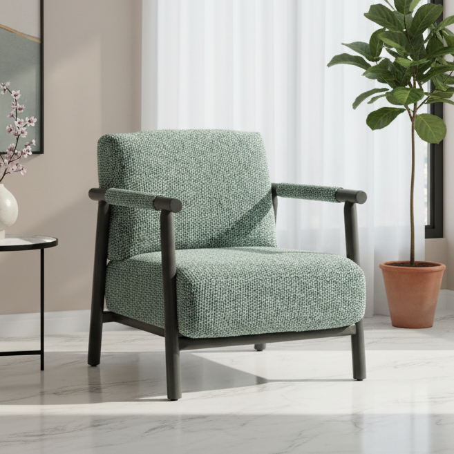 Ares Aqua Green Accent Chair Chairs| Roots Furniture