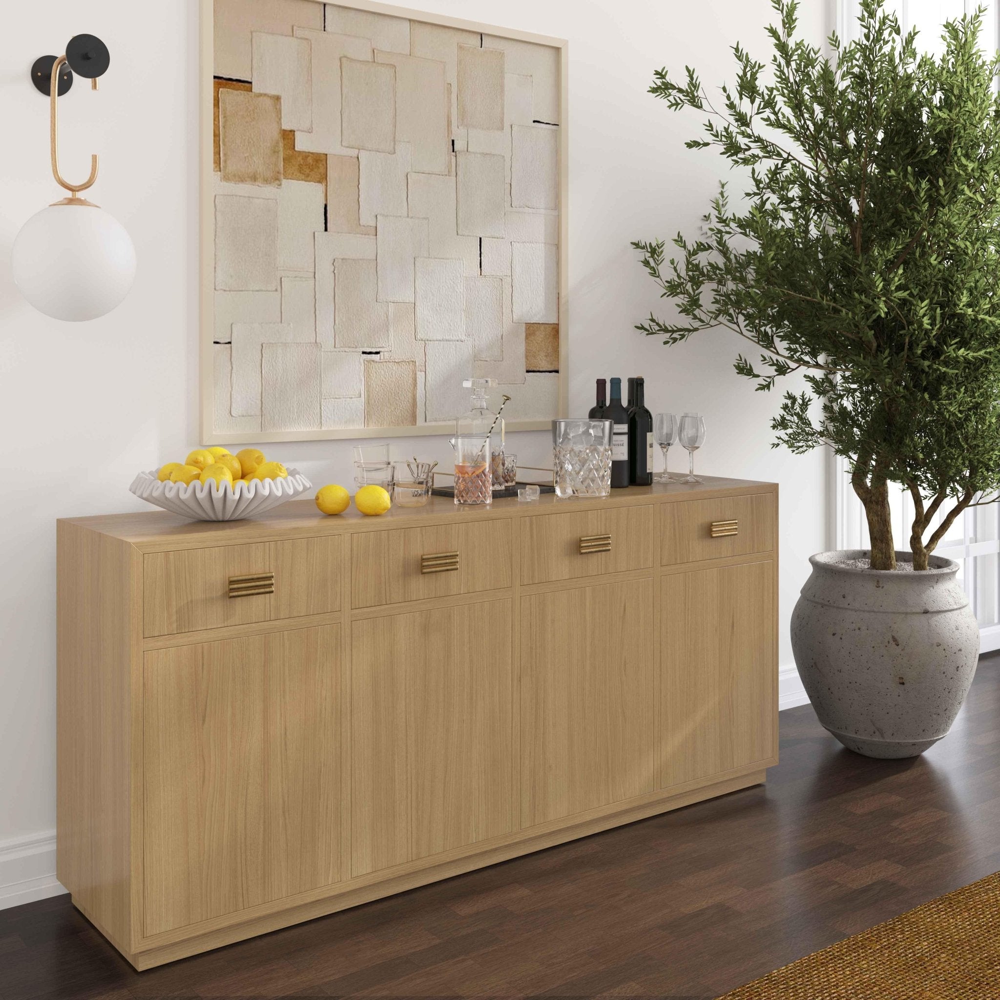Aria Natural Oak Buffet Consoles & Sideboards| TOV