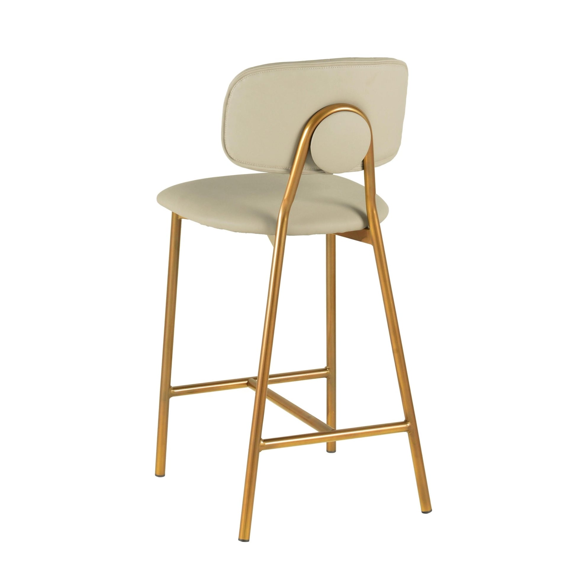 Ariana Nude Vegan Leather Counter Stool Stools| TOV