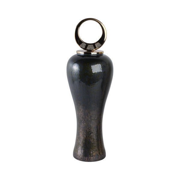 Arielle Pyrite Stone And Metal Oversized Vases and Jars| Sagebrook Home