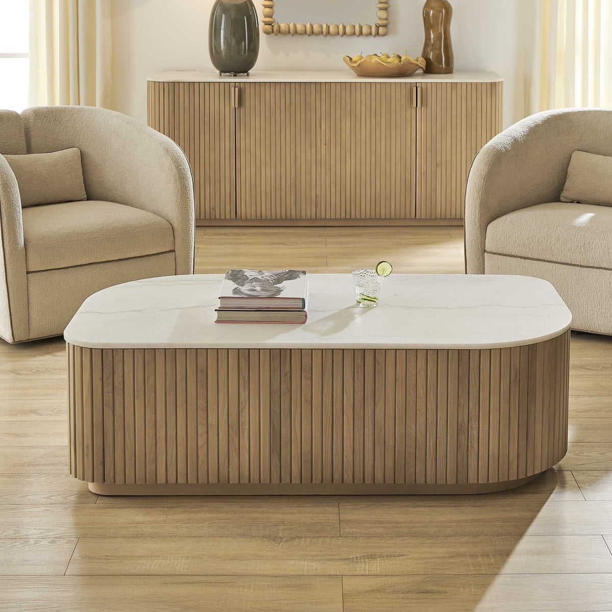 Arik Marble Top Coffee Table Coffee Tables| Uttermost