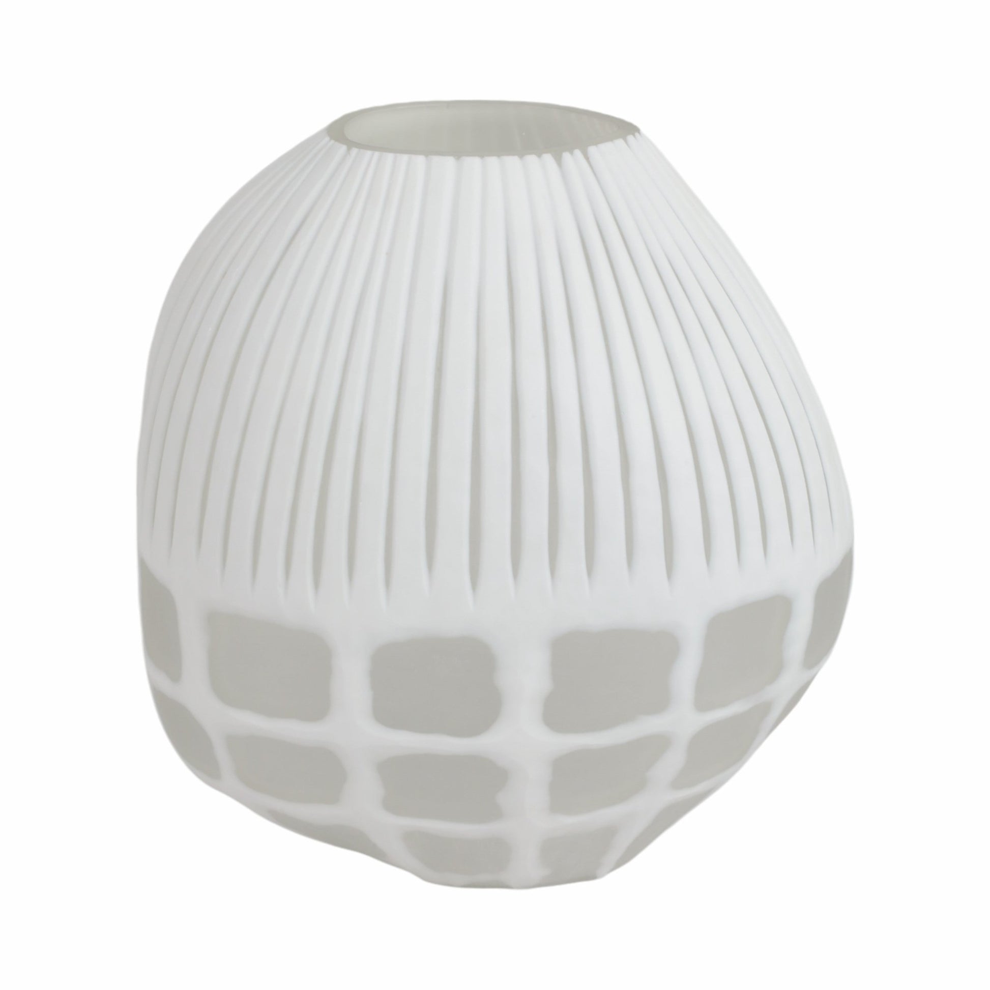 Arles White Glass Vase Vases and Jars| Sagebrook Home