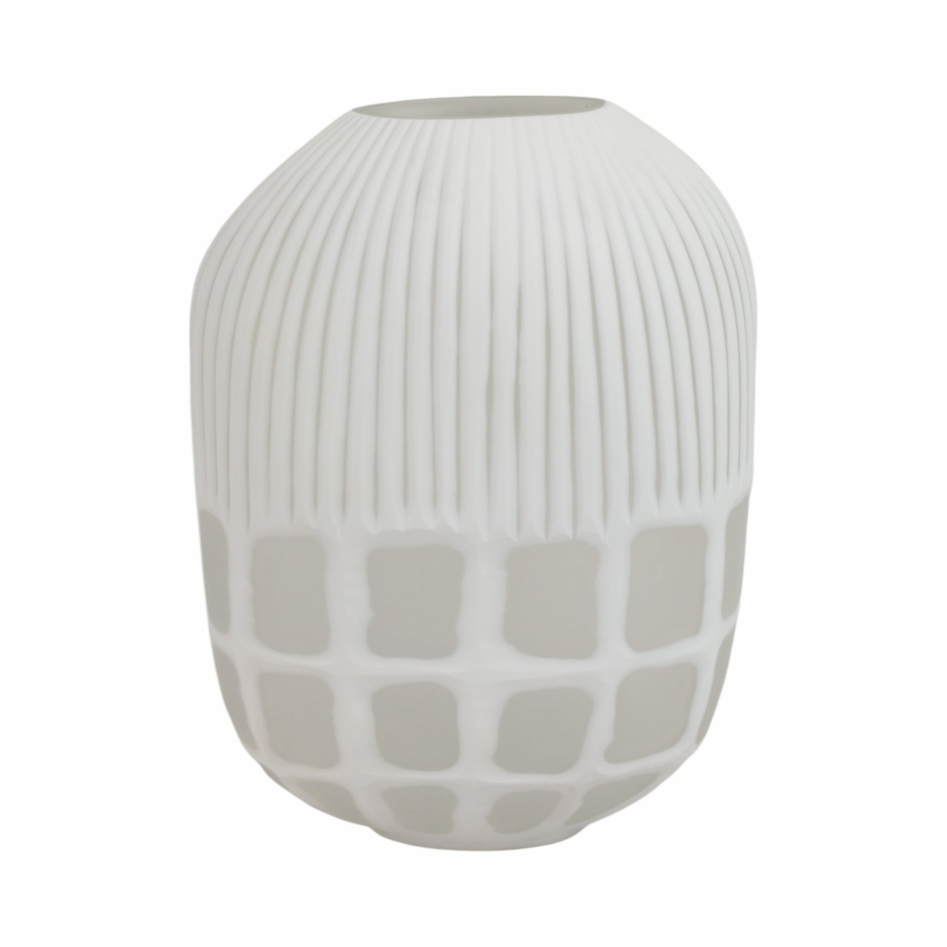 Arles White Glass Vase Vases and Jars| Sagebrook Home
