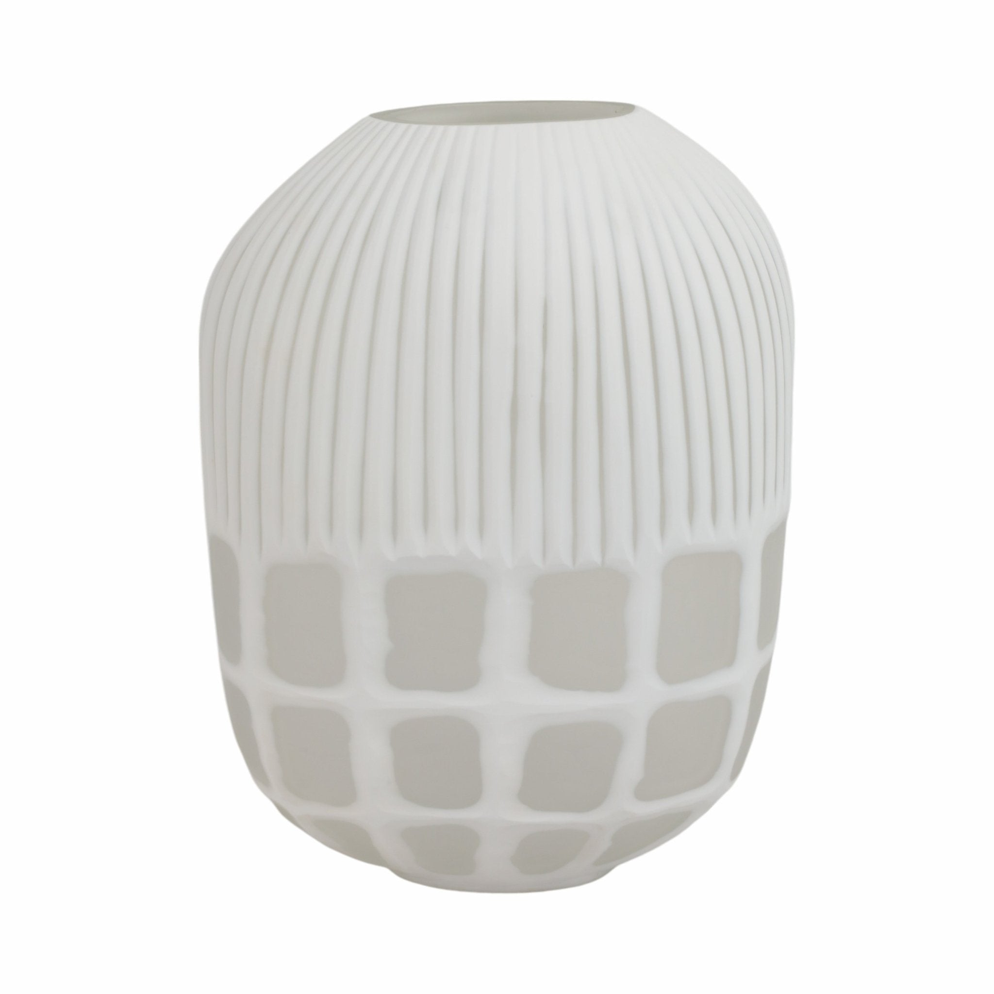 Arles White Glass Vase Vases and Jars| Sagebrook Home