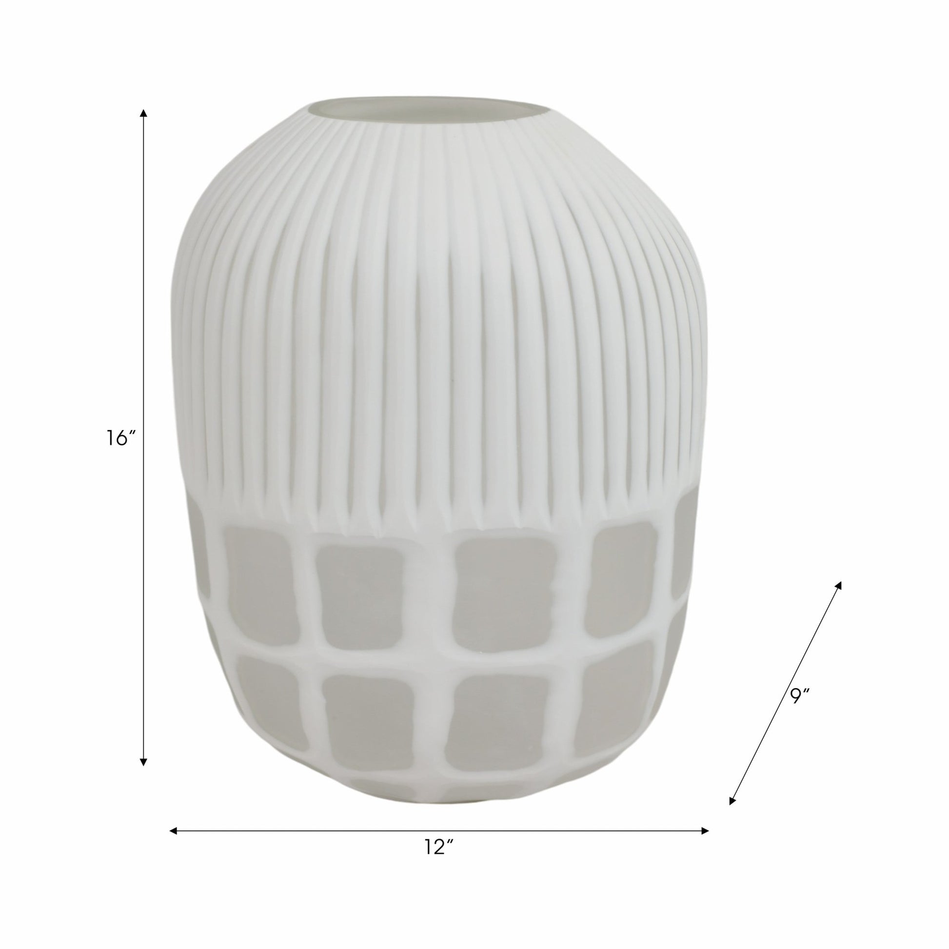 Arles White Glass Vase Vases and Jars| Sagebrook Home