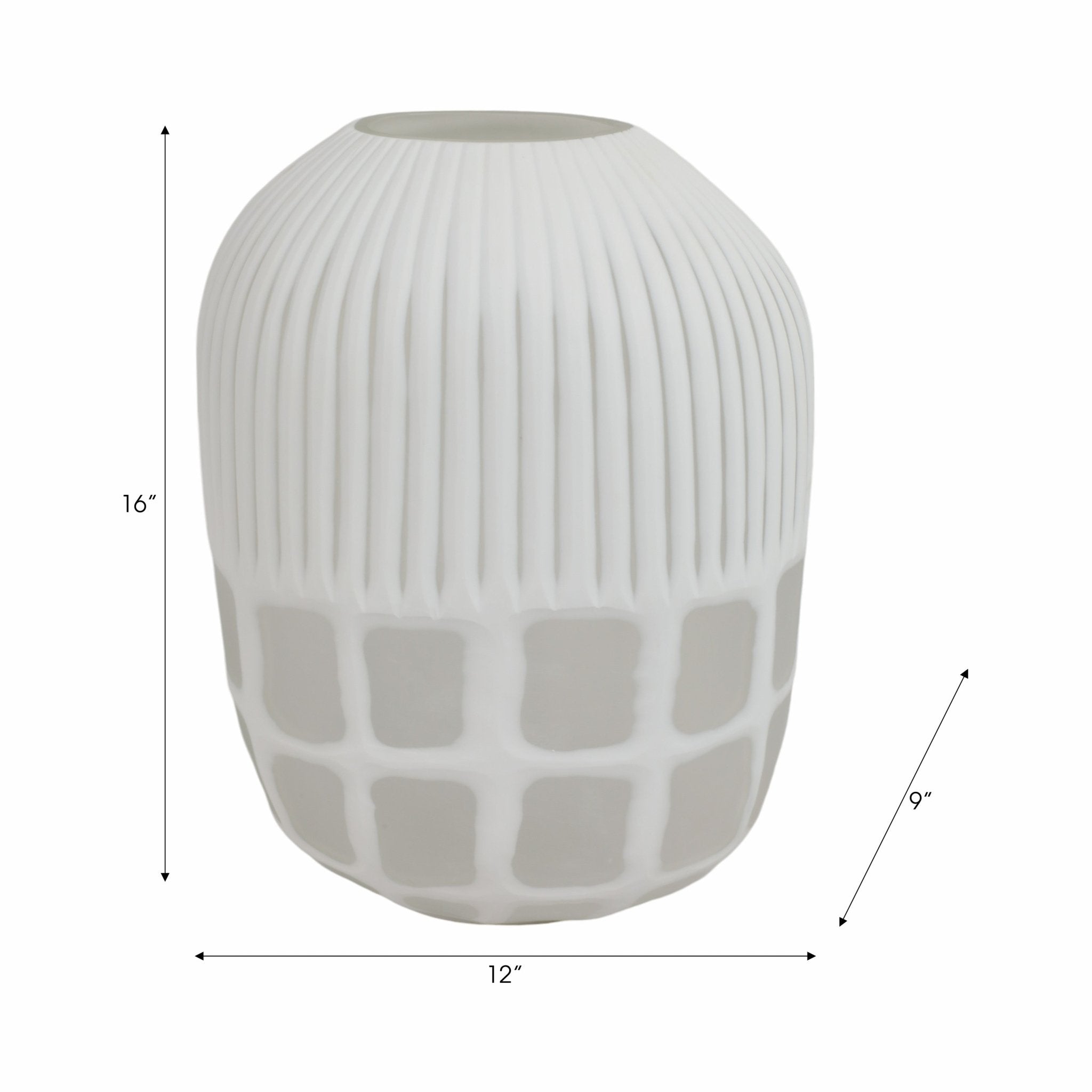 Arles White Glass Vase Vases and Jars| Sagebrook Home