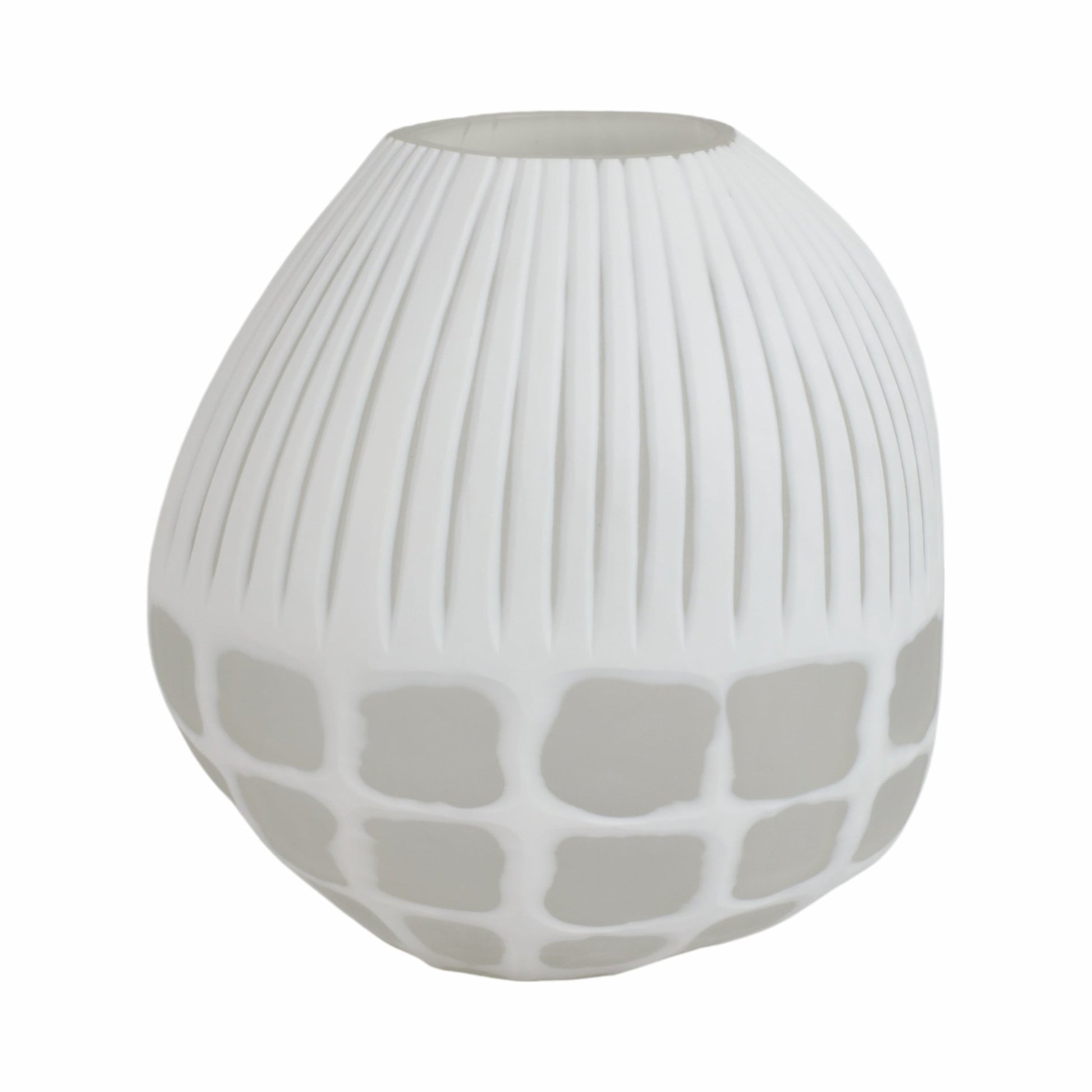Arles White Glass Vase Vases and Jars| Sagebrook Home