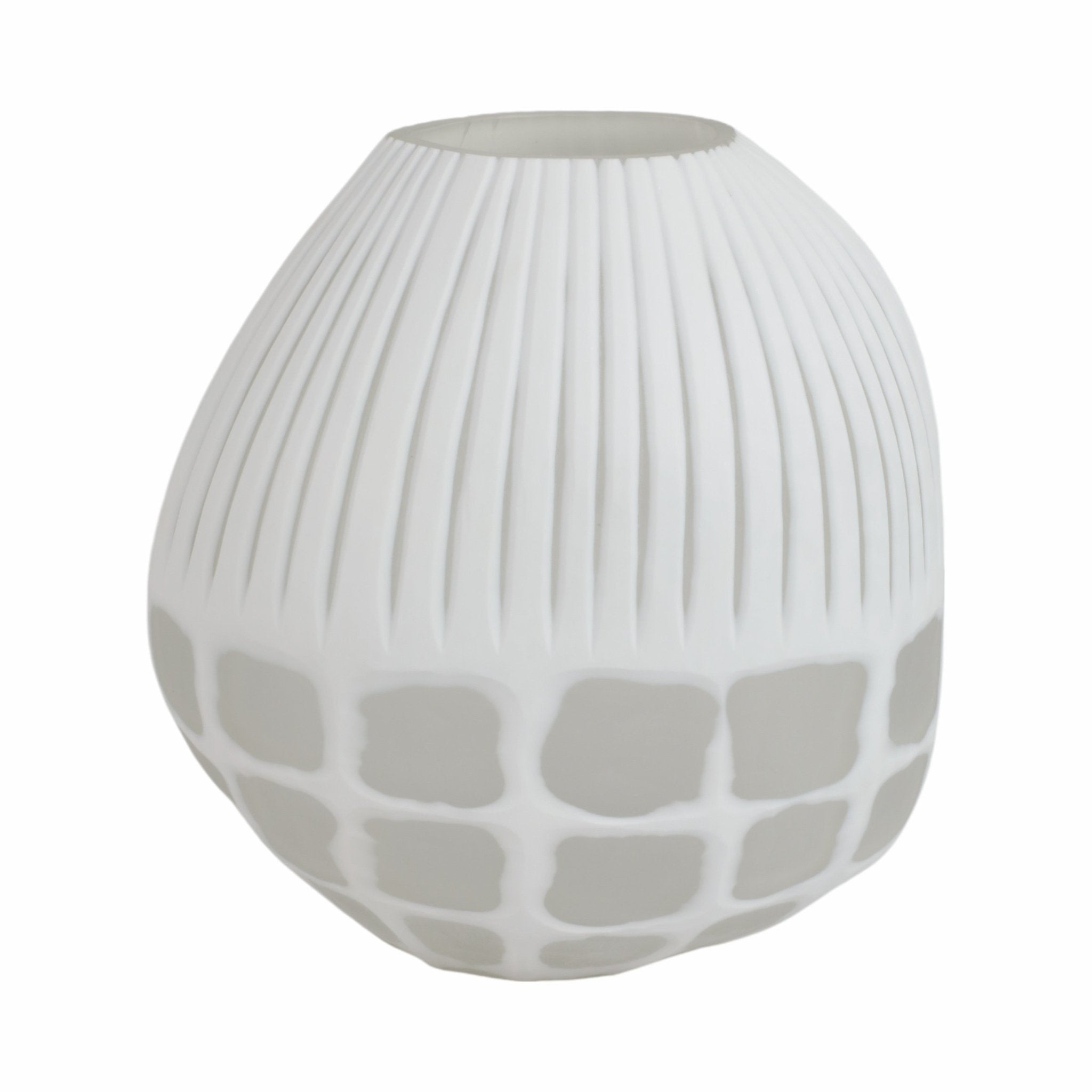 Arles White Glass Vase Vases and Jars| Sagebrook Home