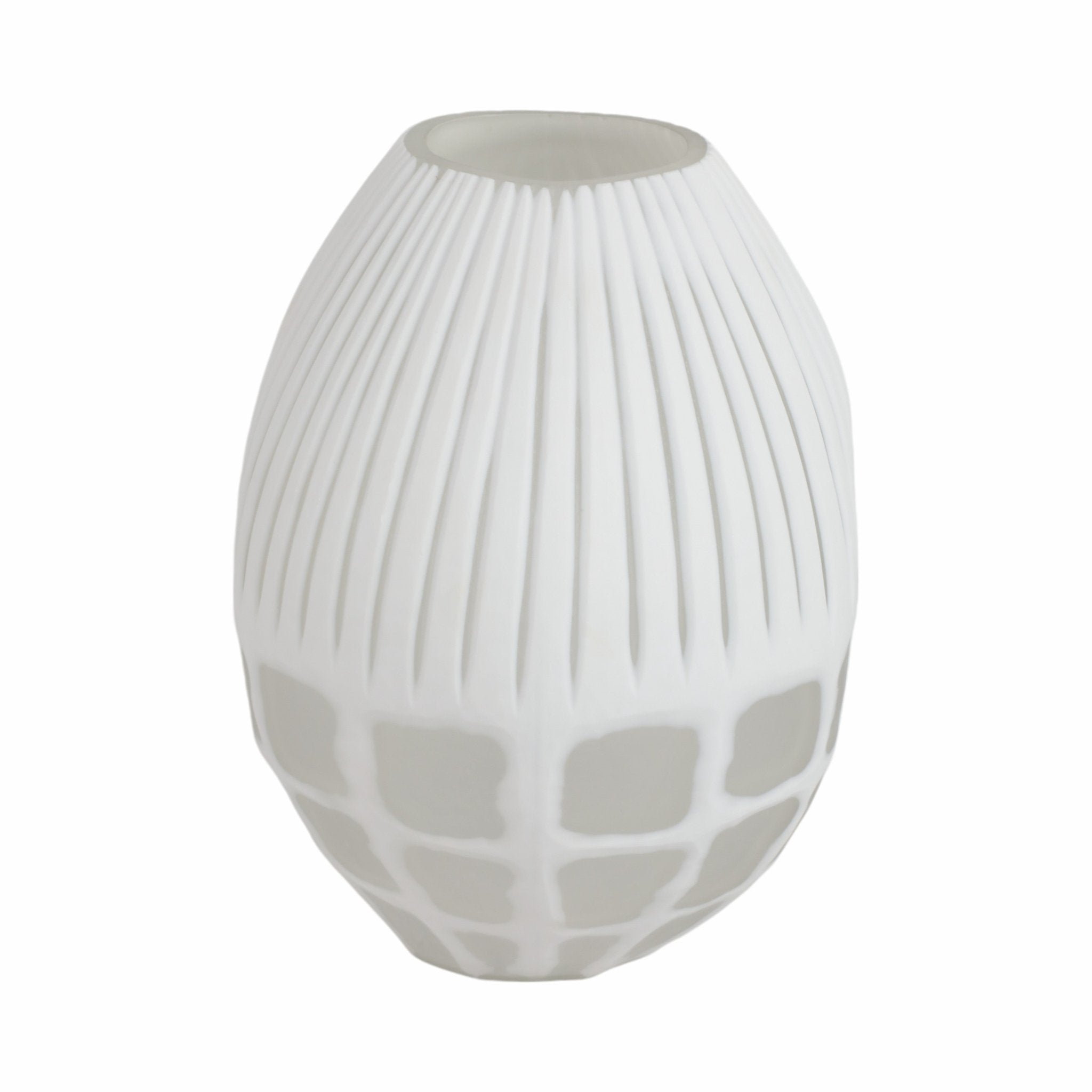 Arles White Glass Vase Vases and Jars| Sagebrook Home