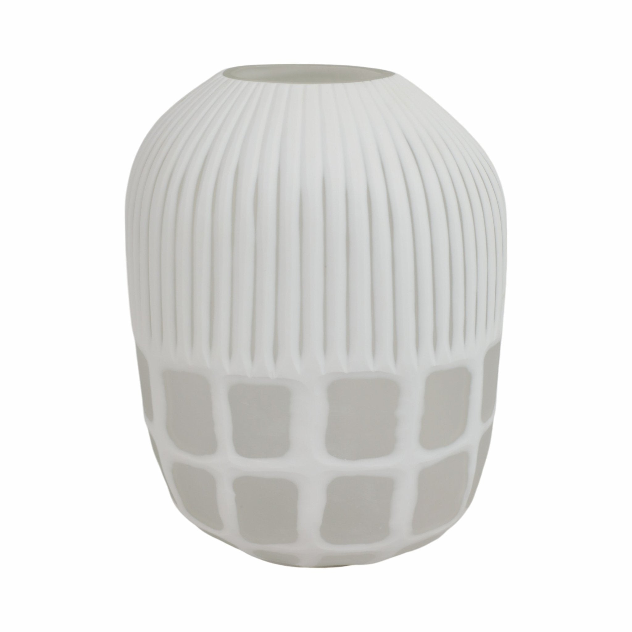 Arles White Glass Vase Vases and Jars| Sagebrook Home