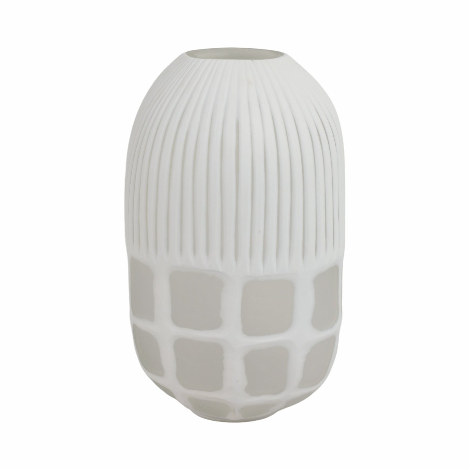 Arles White Glass Vase Vases and Jars| Sagebrook Home