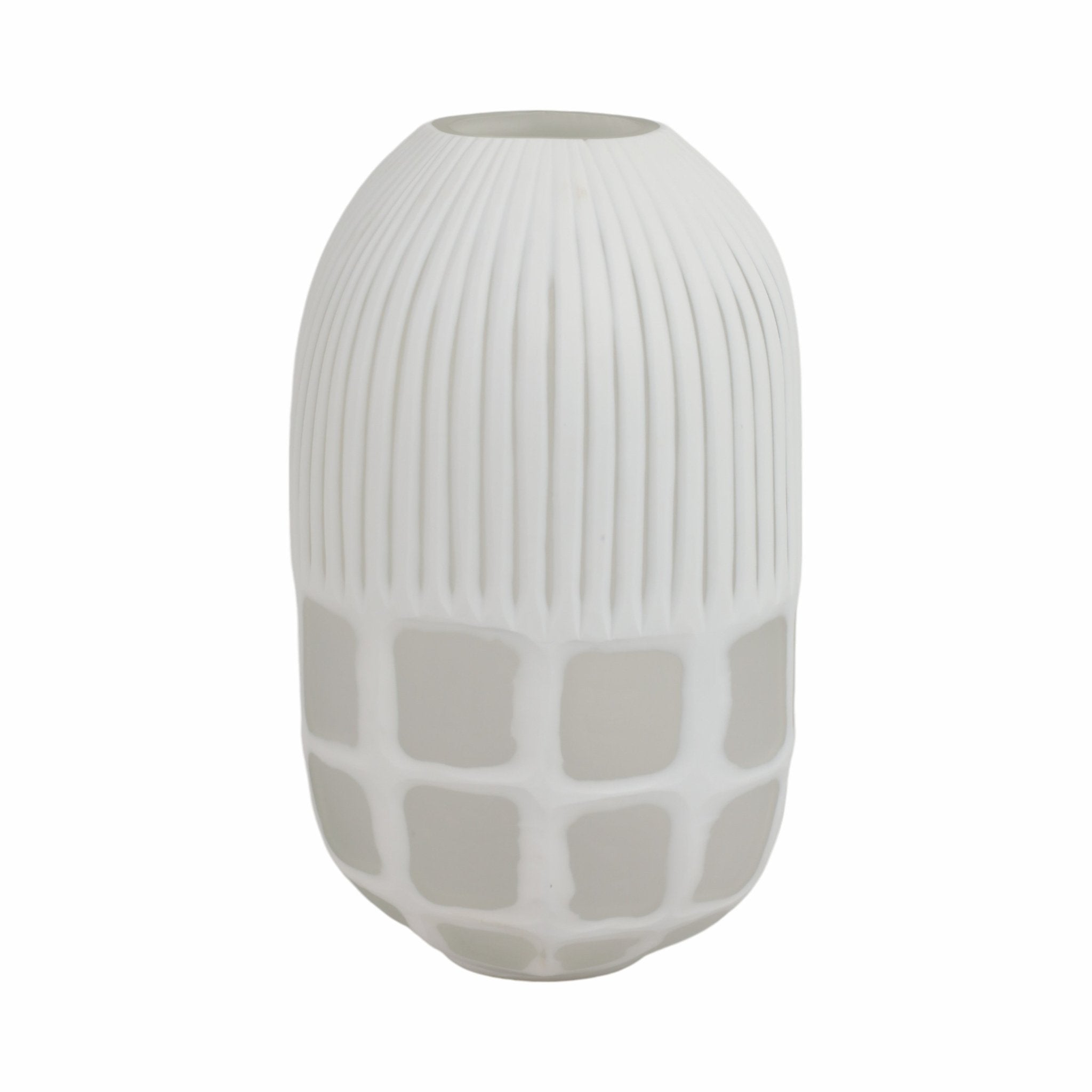 Arles White Glass Vase Vases and Jars| Sagebrook Home