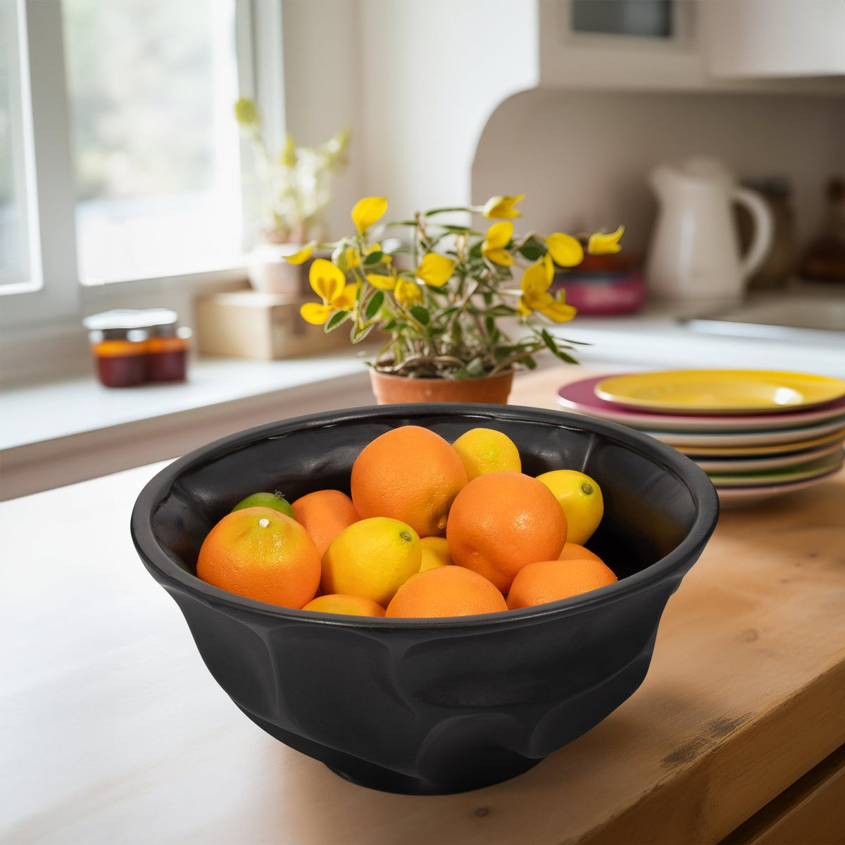 ARLETA BLACK BOWL Table Decors| Sagebrook Home