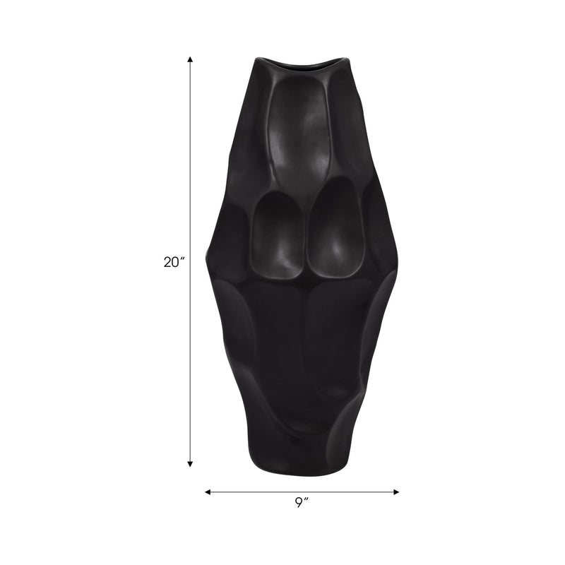 Arleta Large Black Vase - Al Rugaib Furniture