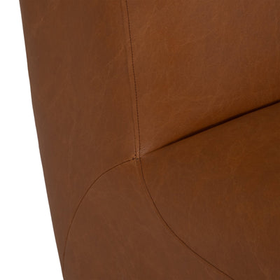Armless Accent Chair, Brown - Al Rugaib Furniture