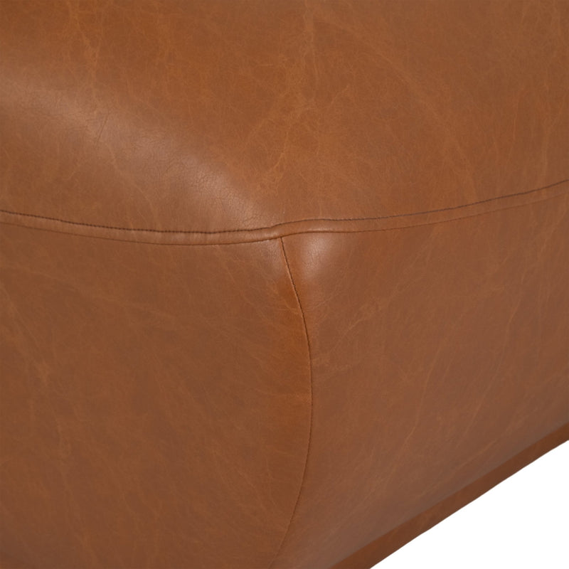 Armless Accent Chair, Brown - Al Rugaib Furniture