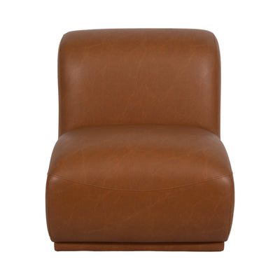 Armless Accent Chair, Brown - Al Rugaib Furniture