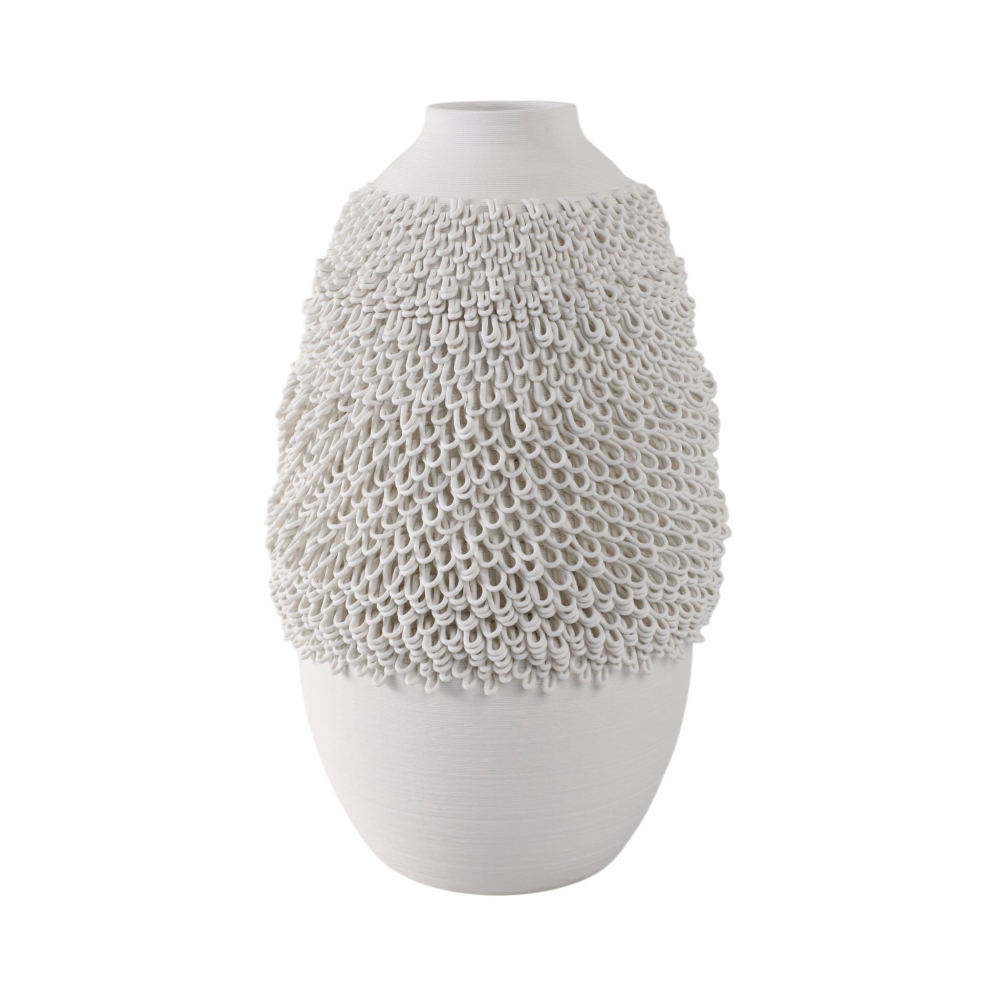 Arroyo 3d Printed Porcelain Vase, Ivory Vases and Jars| Sagebrook Home
