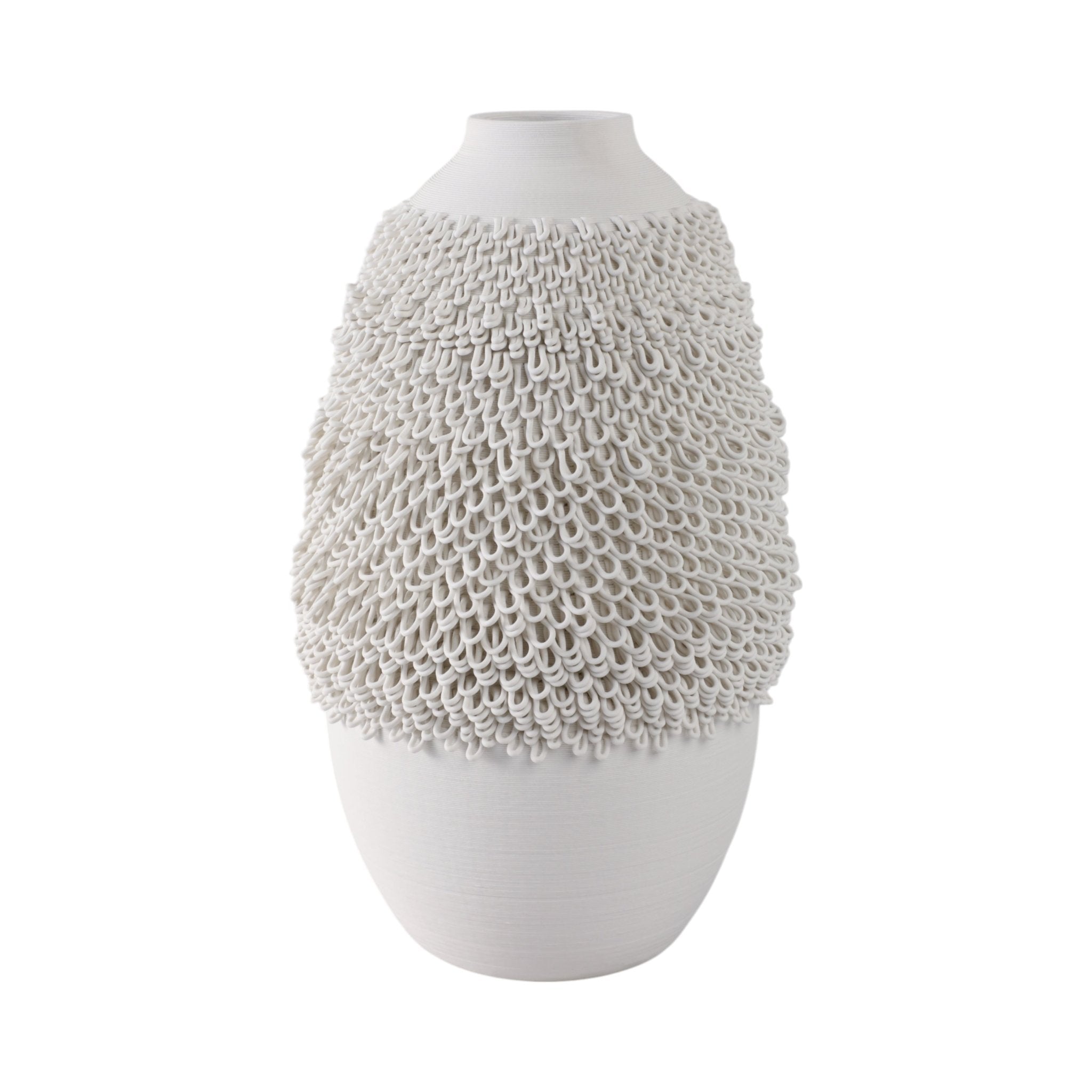 Arroyo 3d Printed Porcelain Vase, Ivory Vases and Jars| Sagebrook Home