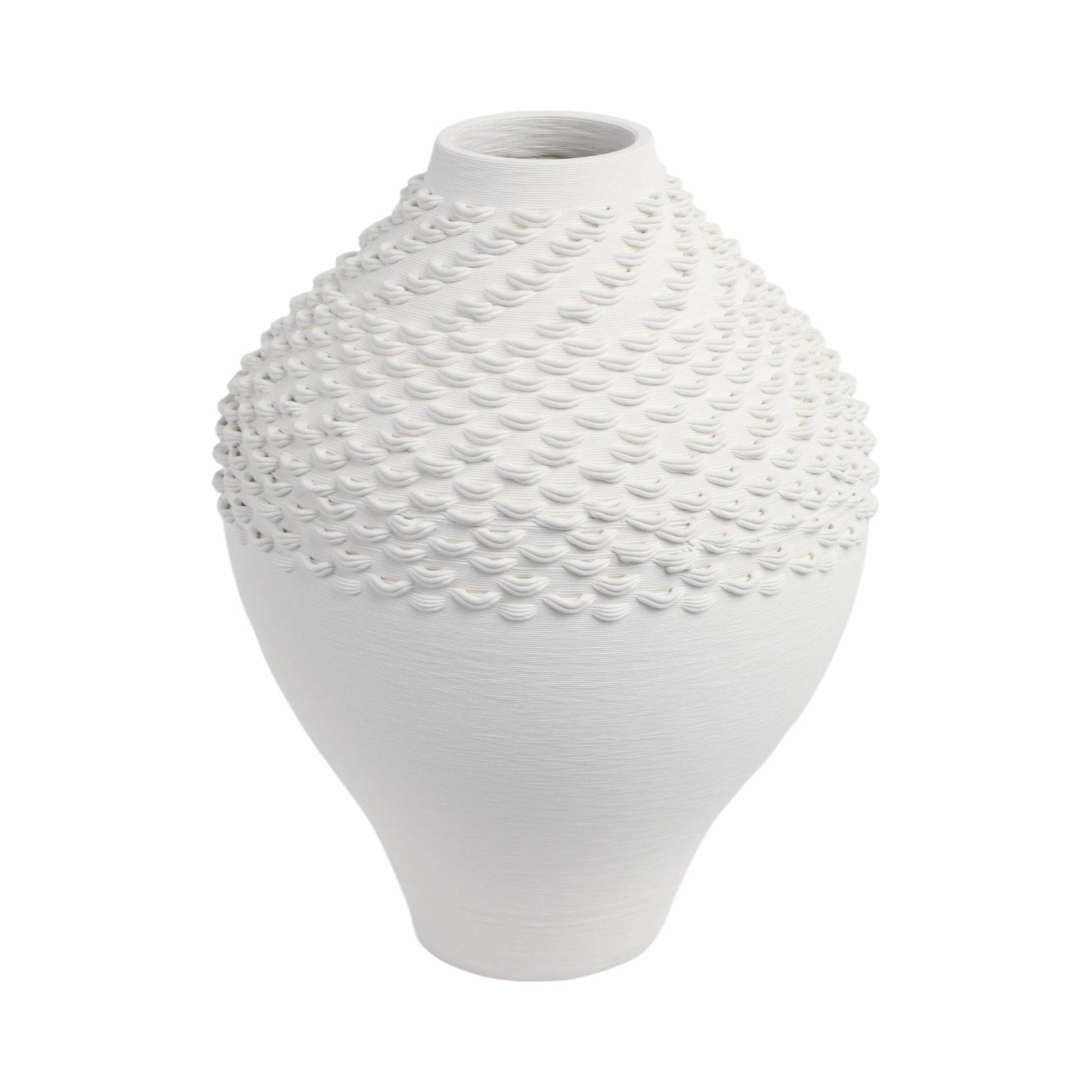 Arroyo 3d Printed Porcelain Vase, Ivory Vases and Jars| Sagebrook Home
