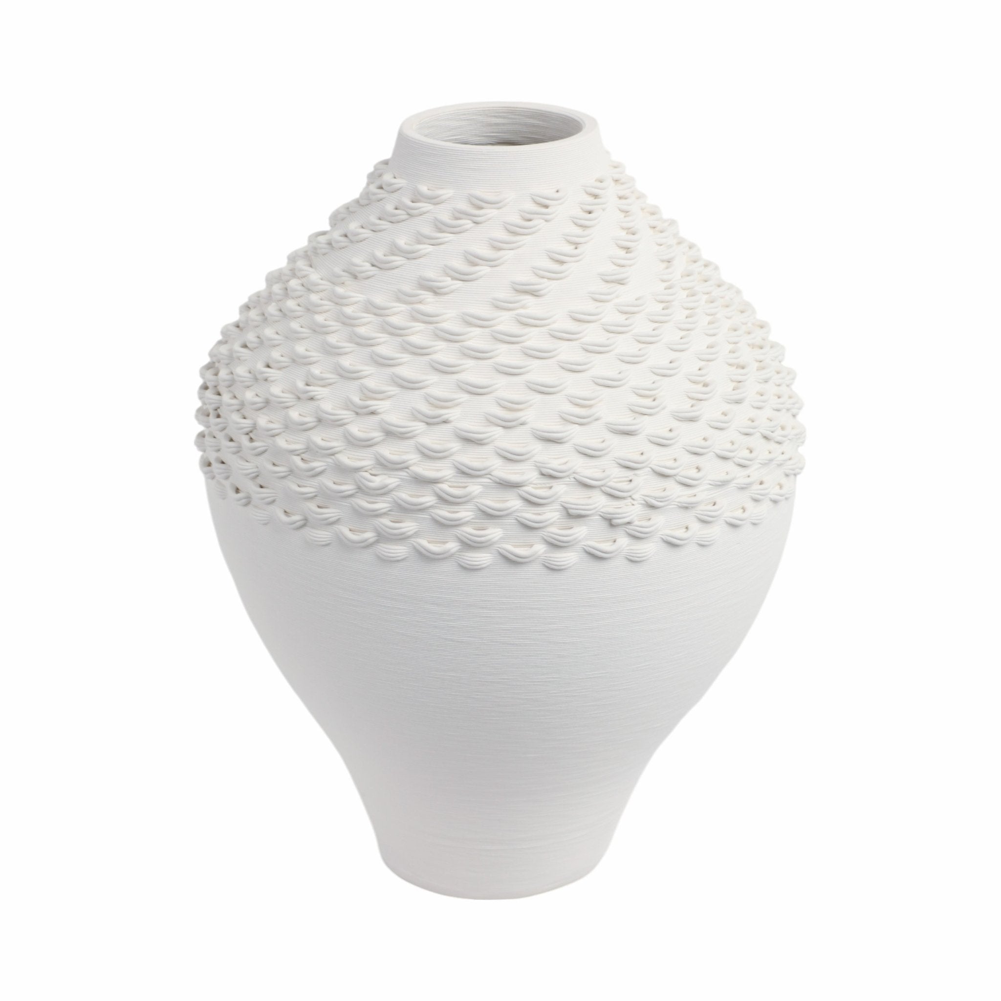 Arroyo 3d Printed Porcelain Vase, Ivory Vases and Jars| Sagebrook Home