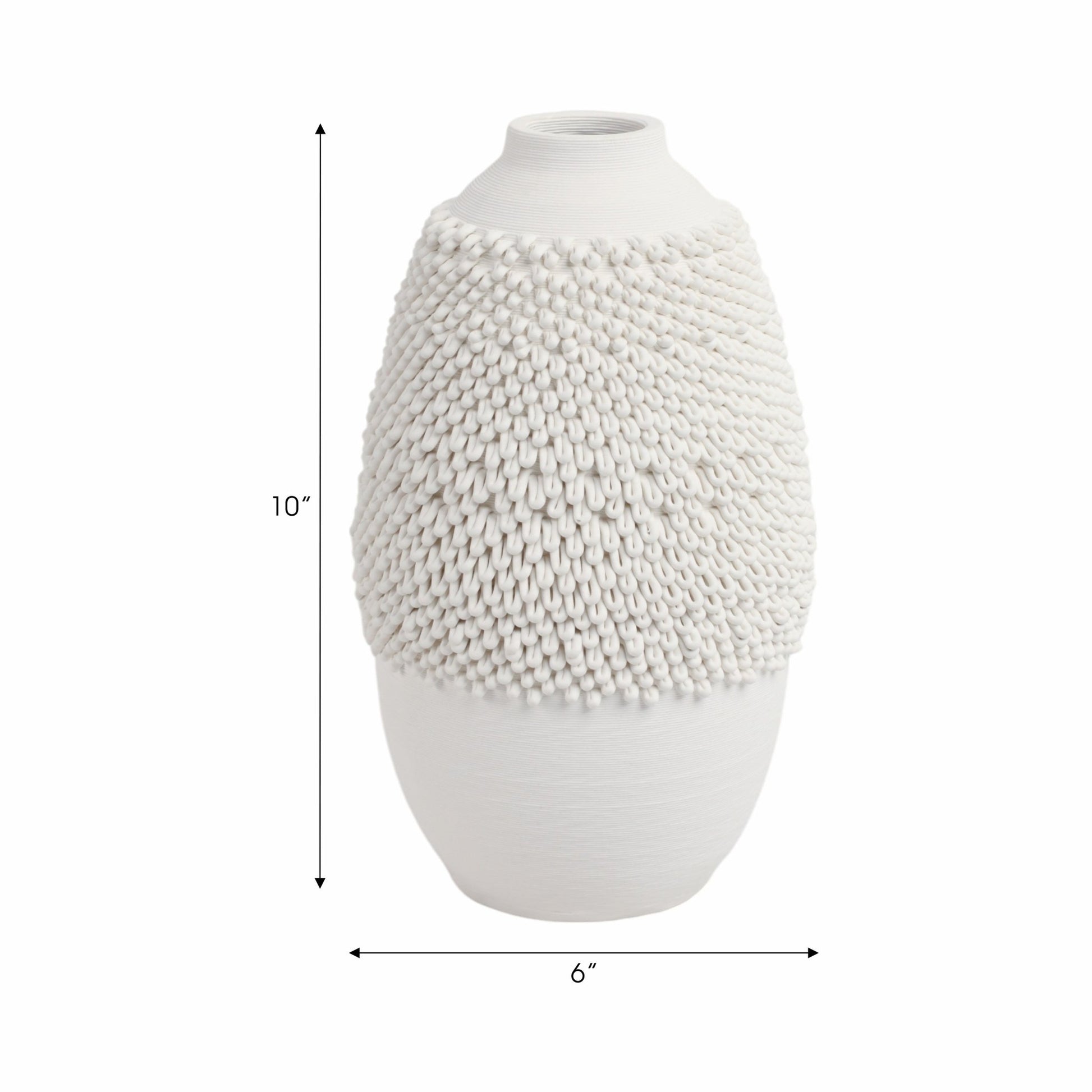 Arroyo 3d Printed Porcelain Vase, Ivory Vases and Jars| Sagebrook Home