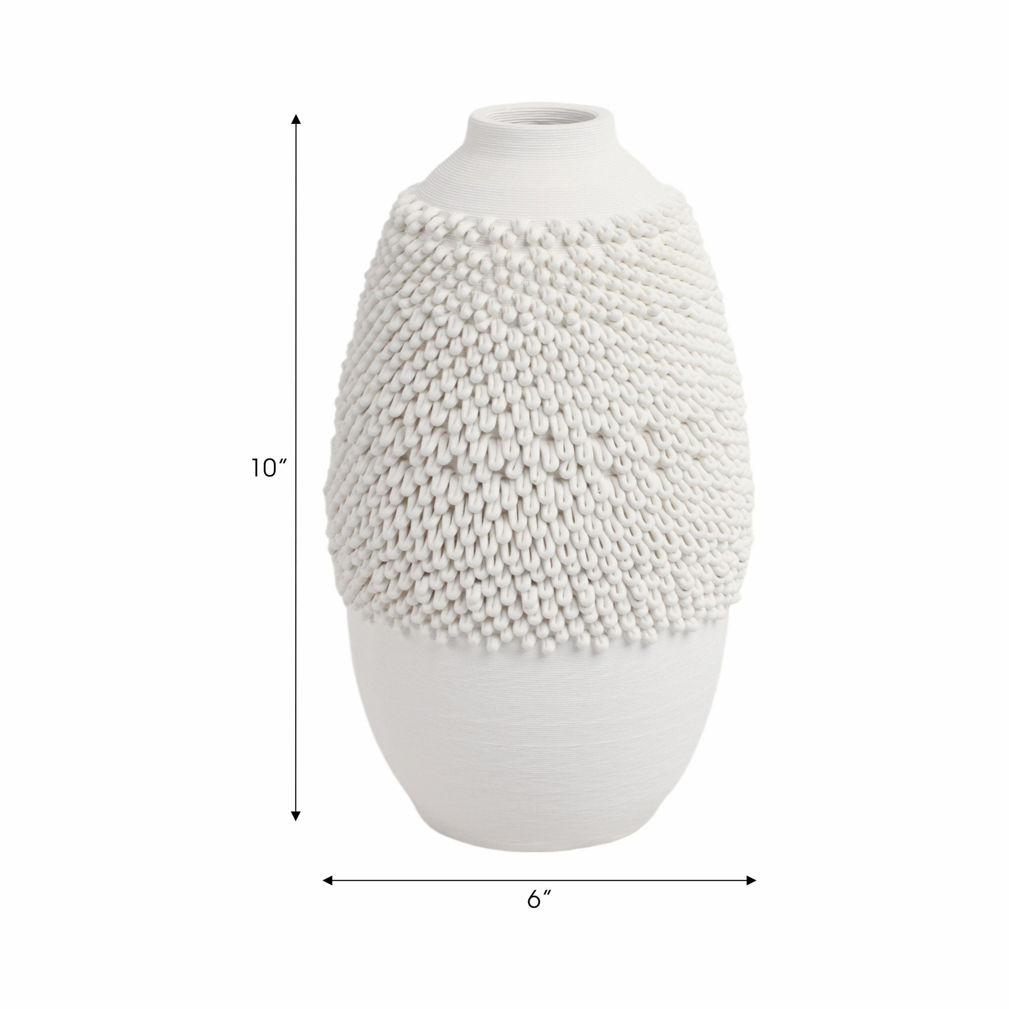 Arroyo 3d Printed Porcelain Vase, Ivory Vases and Jars| Sagebrook Home