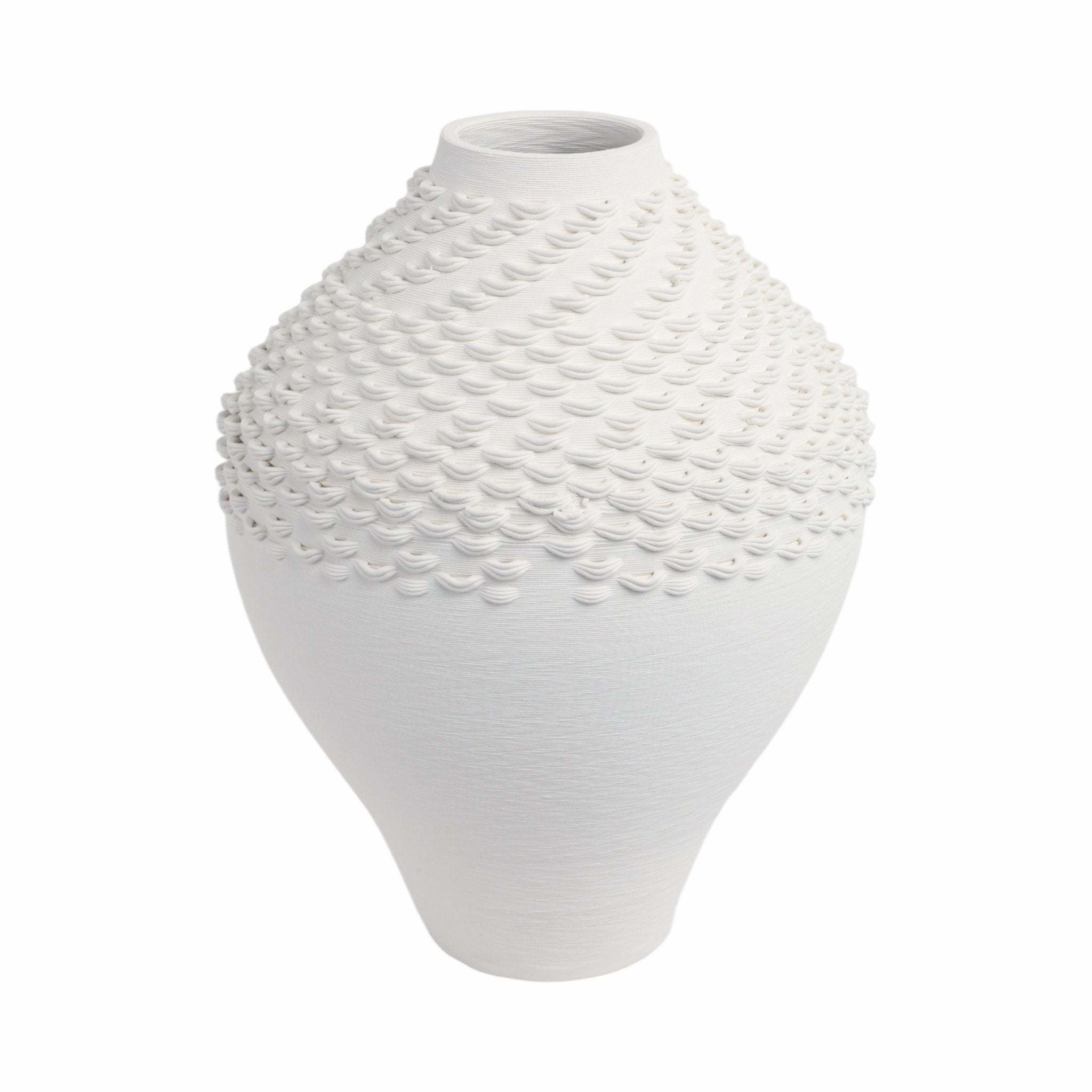 Arroyo 3d Printed Porcelain Vase, Ivory Vases and Jars| Sagebrook Home