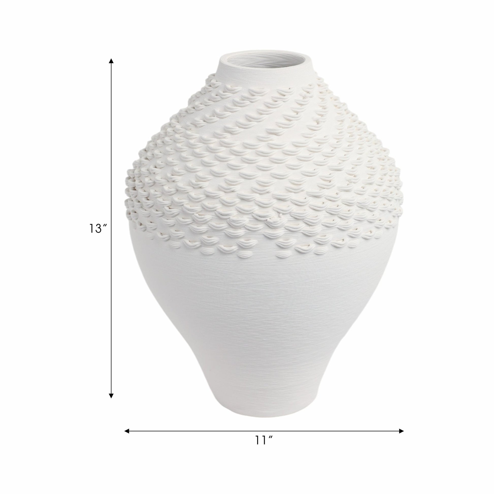 Arroyo 3d Printed Porcelain Vase, Ivory Vases and Jars| Sagebrook Home