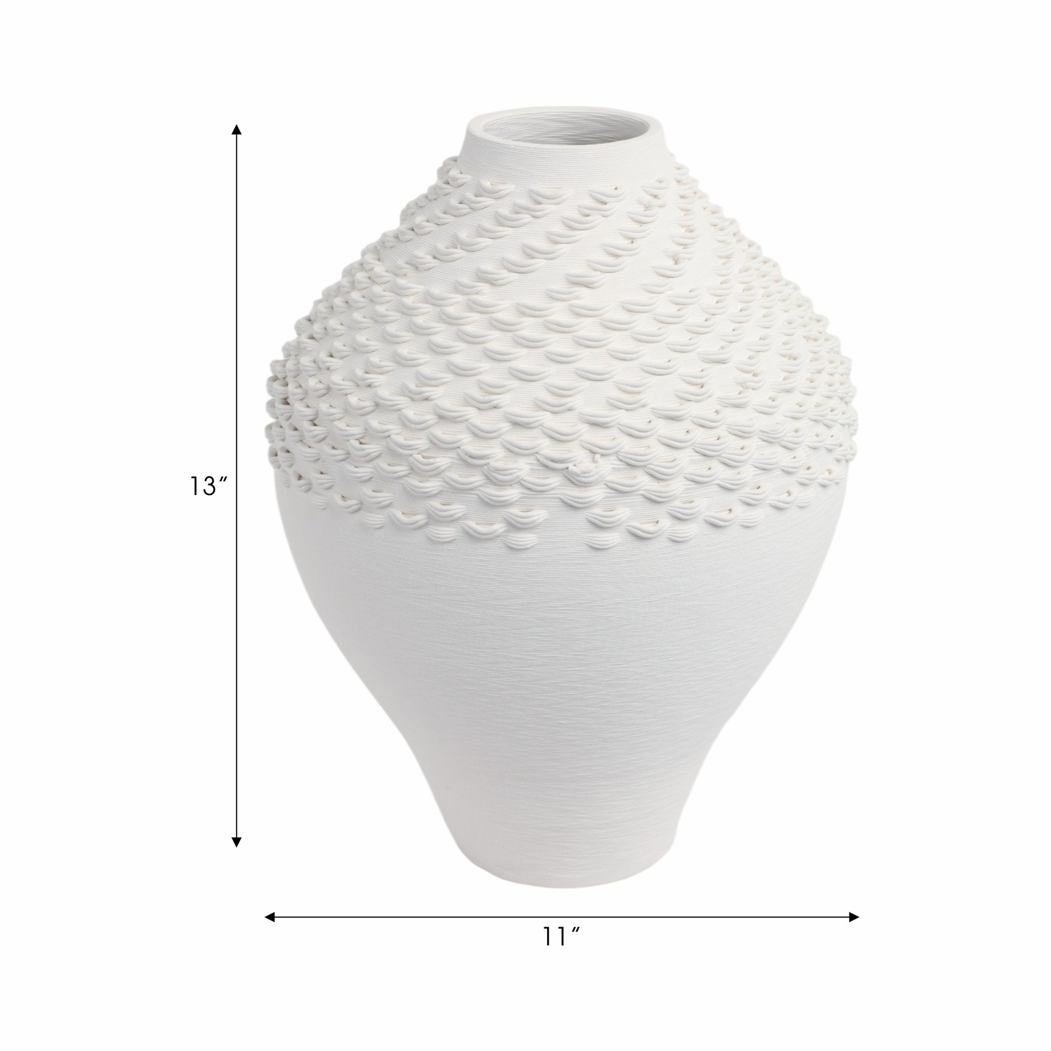 Arroyo 3d Printed Porcelain Vase, Ivory Vases and Jars| Sagebrook Home