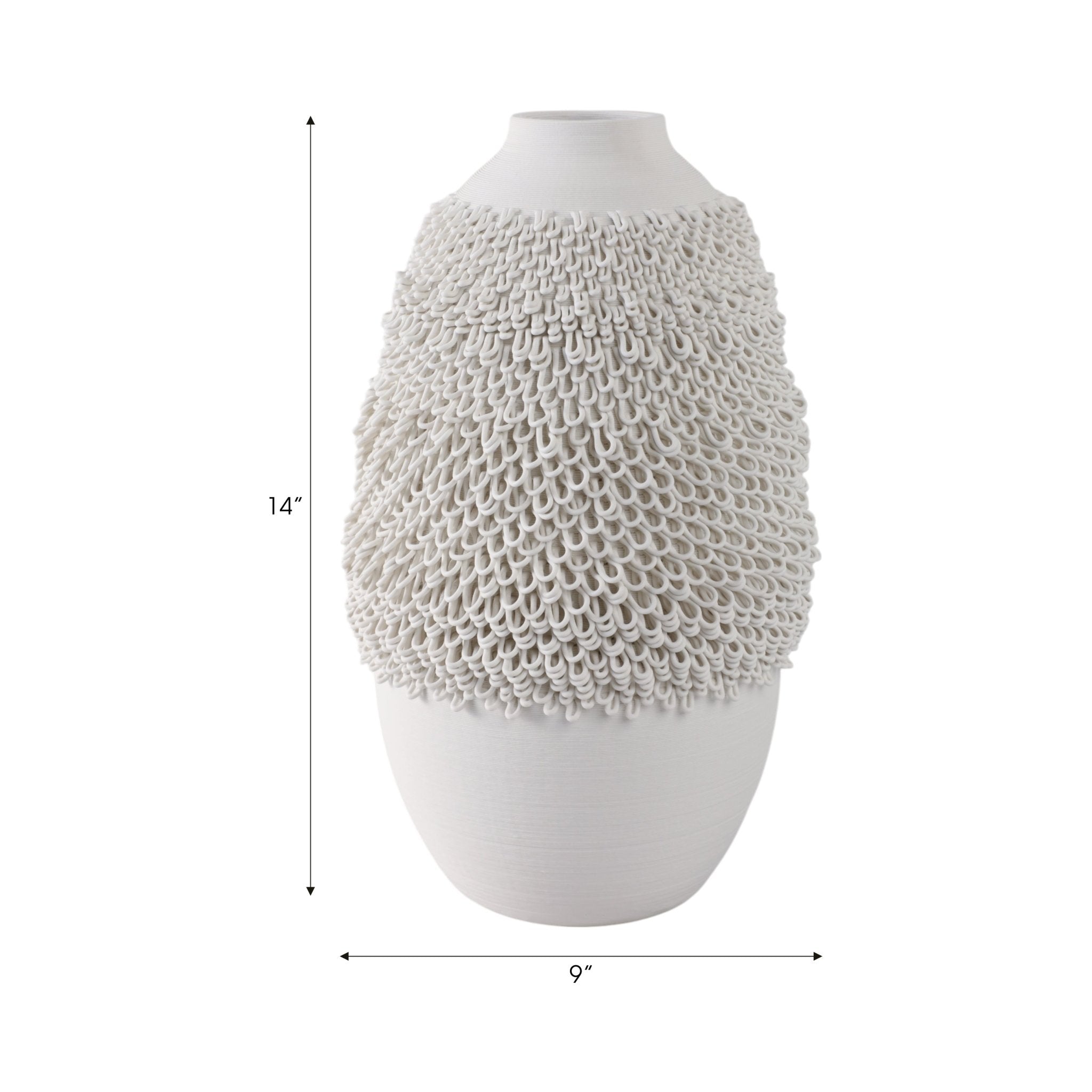 Arroyo 3d Printed Porcelain Vase, Ivory Vases and Jars| Sagebrook Home