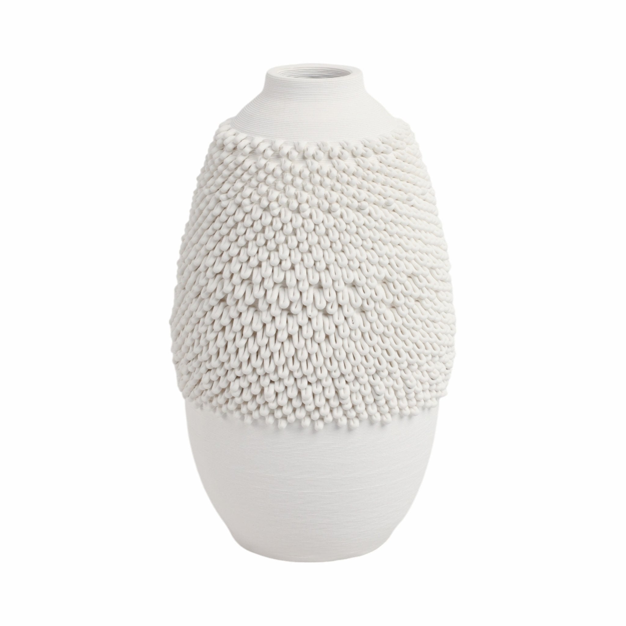 Arroyo 3d Printed Porcelain Vase, Ivory Vases and Jars| Sagebrook Home