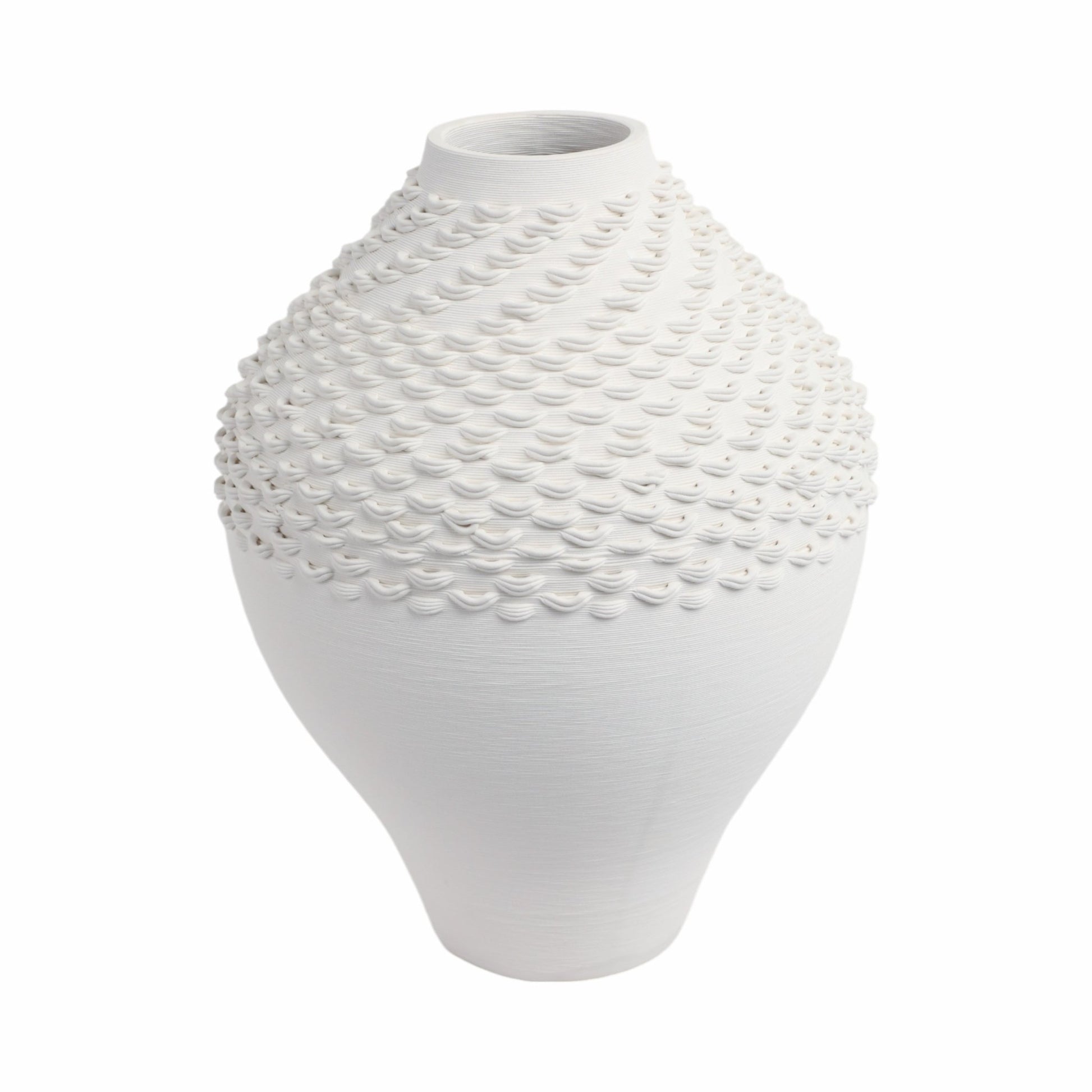Arroyo 3d Printed Porcelain Vase, Ivory Vases and Jars| Sagebrook Home