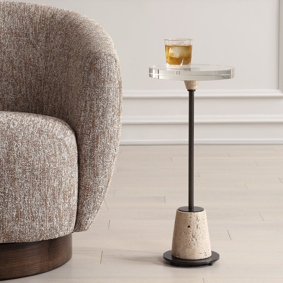 Arthur Crystal Drink Table Accent & End Tables| Uttermost
