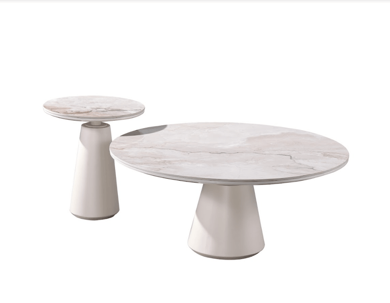 Artifical Mrable Top Side Table - Al Rugaib Furniture