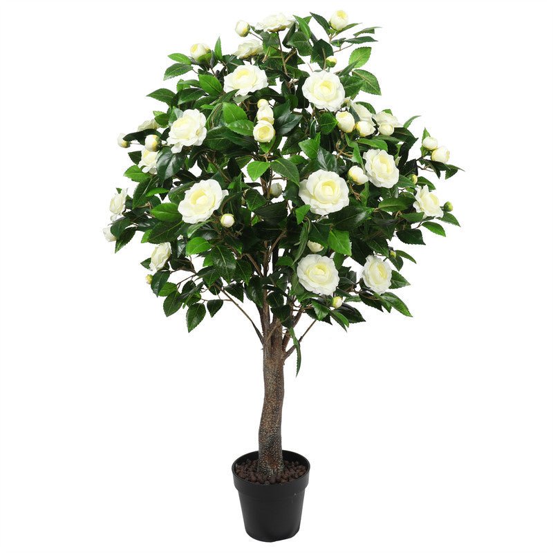 Artificial Camellia Tree in Cream White 130CM Plants| Roots Furniture