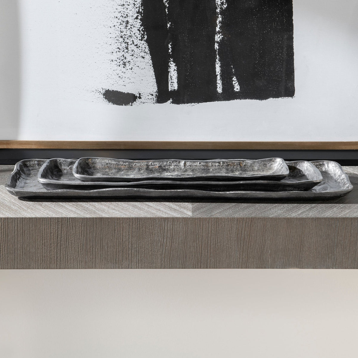 Artisan Trays, Antique Nickel, S/3 Tray| Uttermost