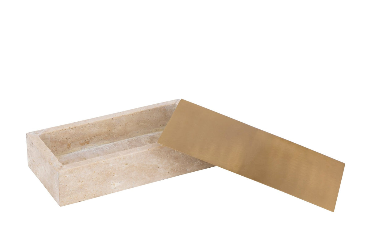 Asas Rect metal dish with marble base Kitchen Accessories| Roots Furniture