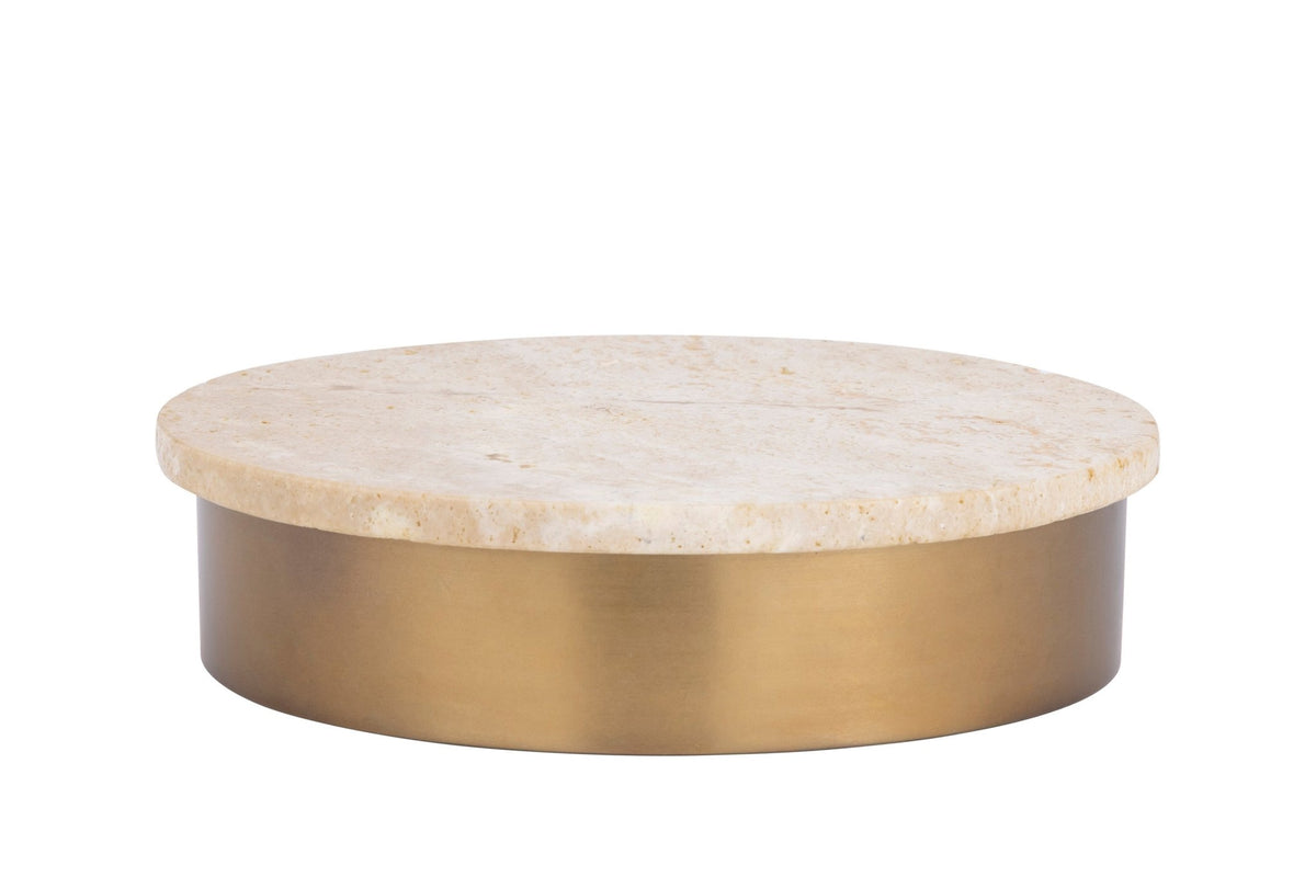 Asas Round marble dish with metal base Kitchen Accessories| Roots Furniture