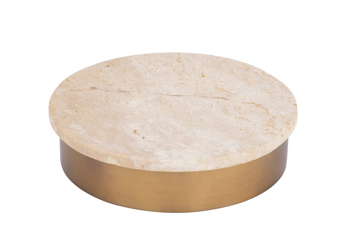 Asas Round marble dish with metal base Kitchen Accessories| Roots Furniture