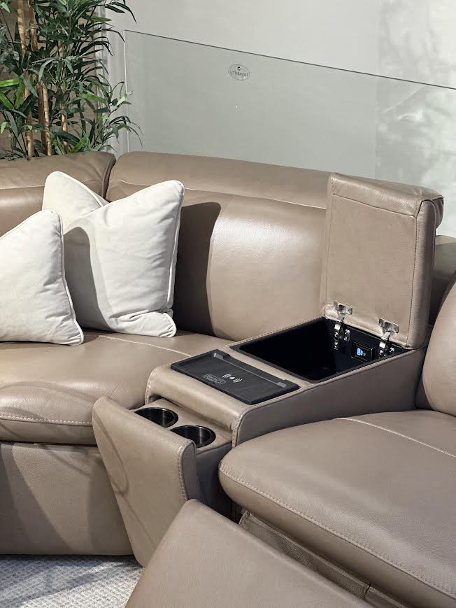 Ashe Brown Leather Motion Set Recliners| Roots Furniture