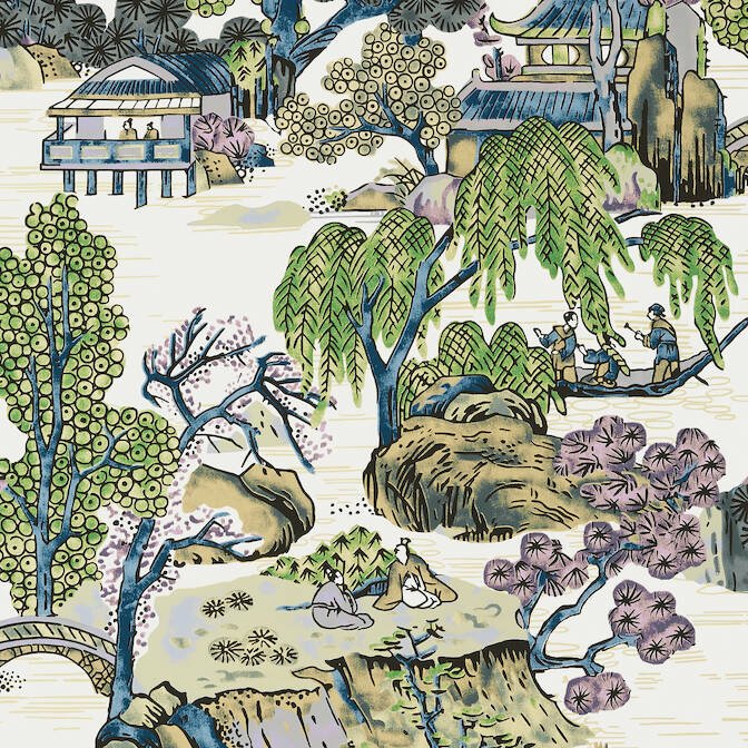 ASIAN SCENIC,Wallpaper Wallpaper| Thibaut Design