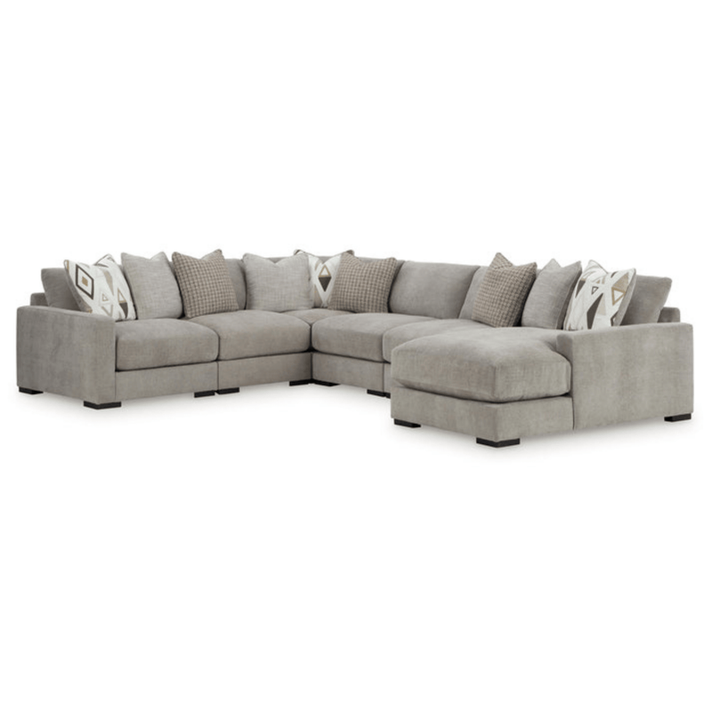 Aslan Court 6 - Piece Sectional with Chaise - Al Rugaib Furniture
