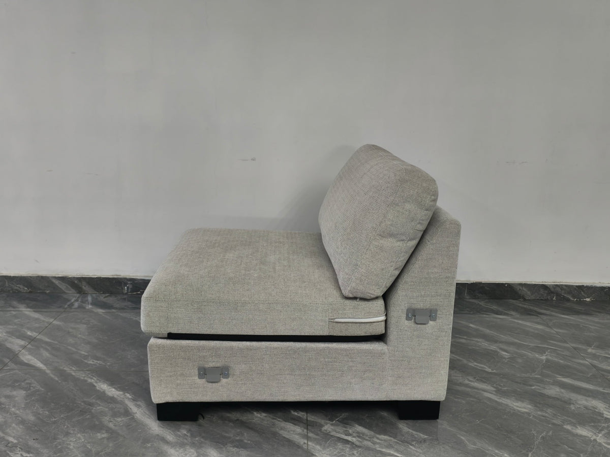 Aspen Oatmeal Armless Chair Sectionals| Roots Furniture
