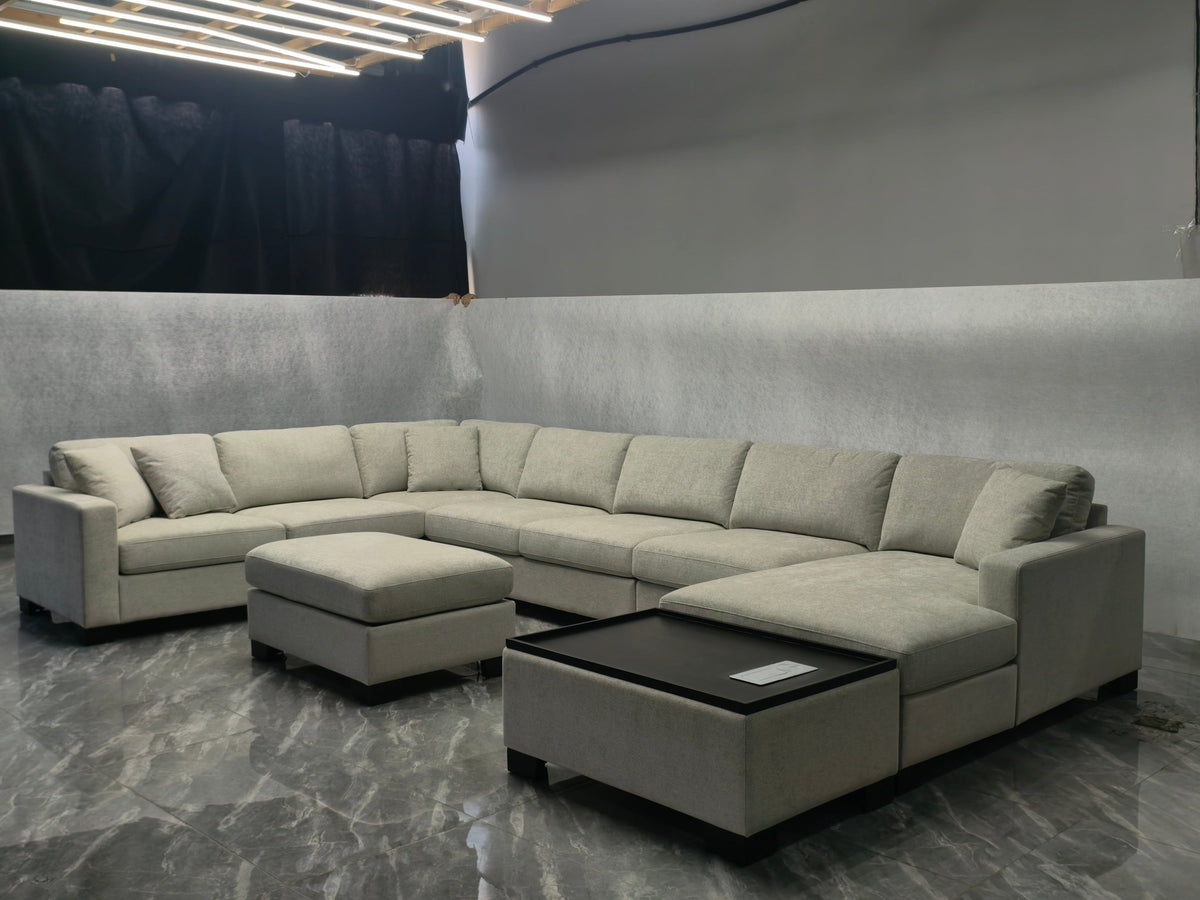 Aspen Oatmeal Sectional SET Sectionals| Roots Furniture