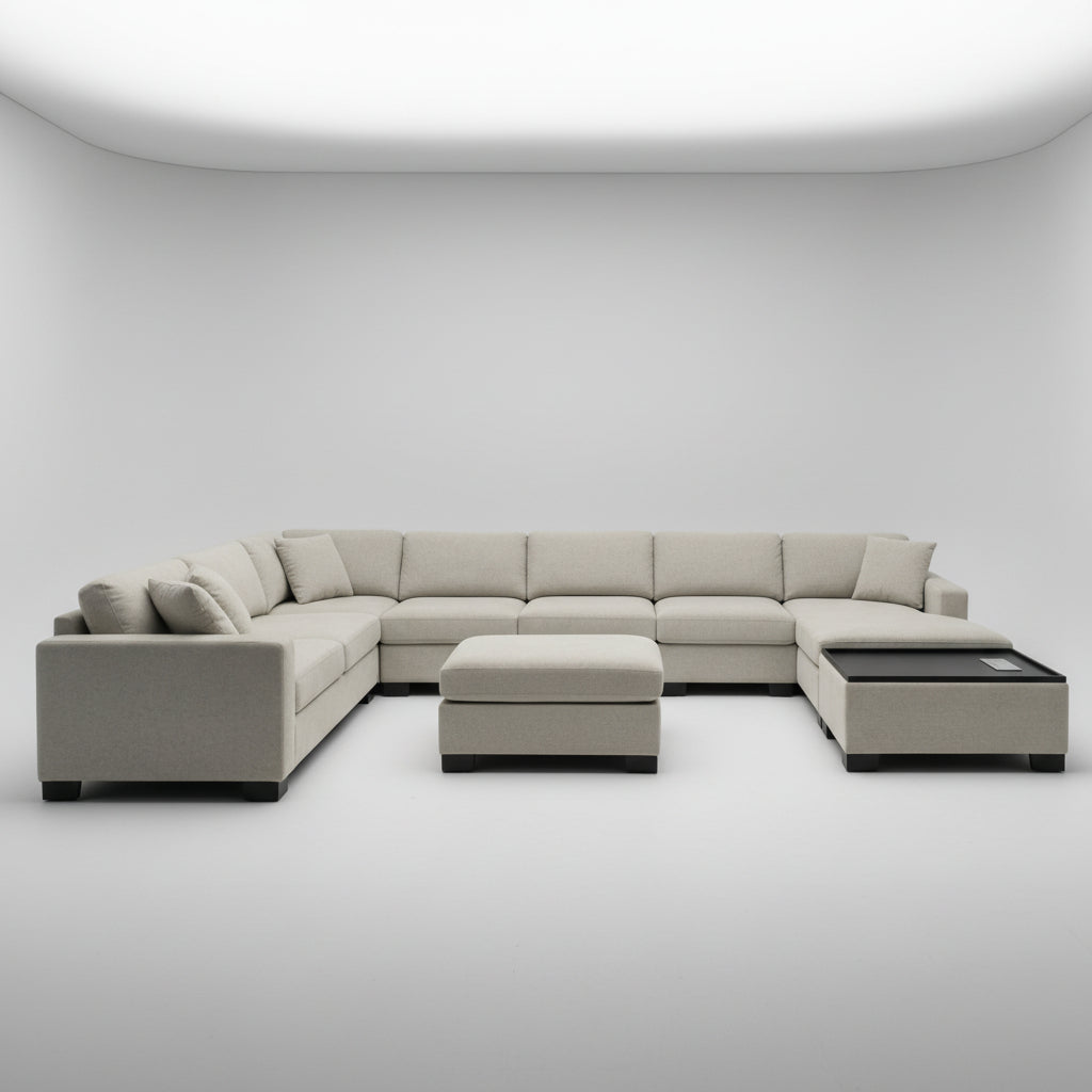 Aspen Oatmeal Sectional SET Sectionals| Roots Furniture