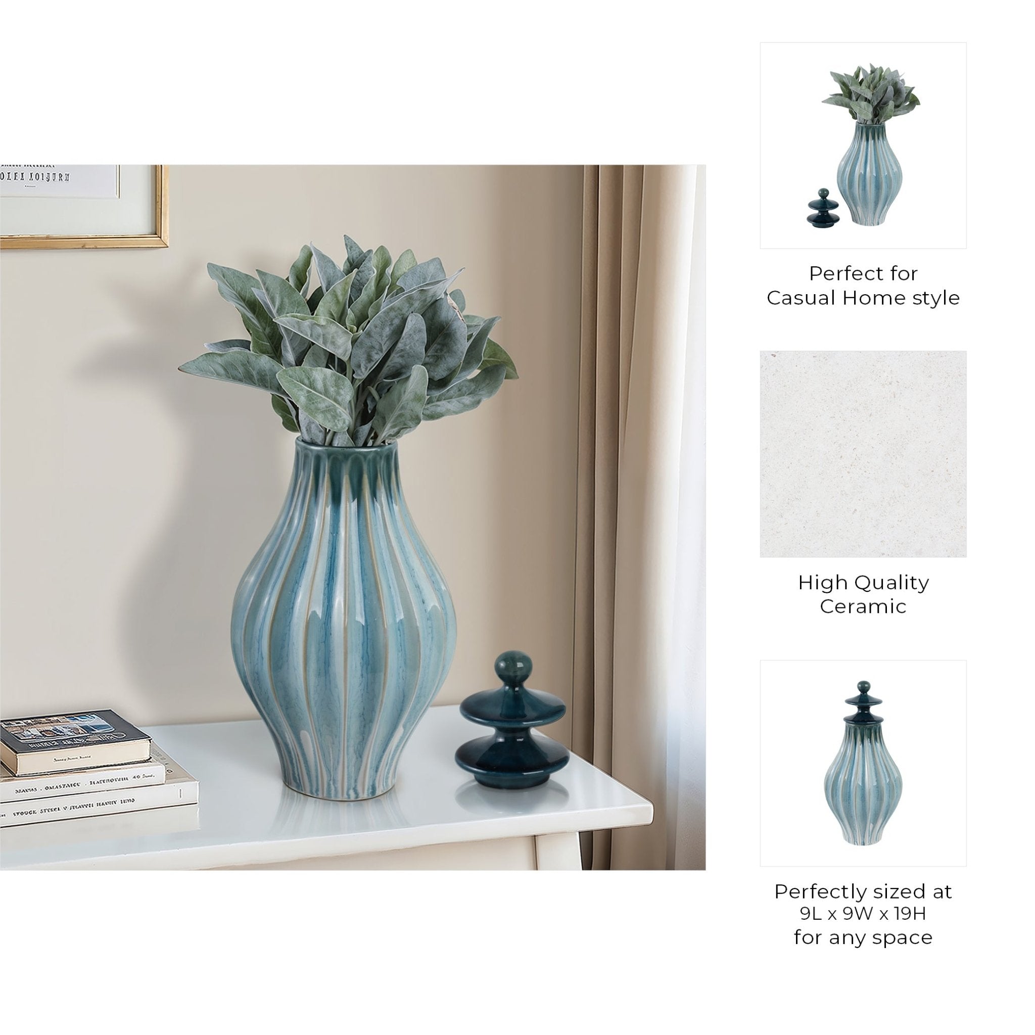 Astoria Lidded Jar Vases and Jars| Sagebrook Home