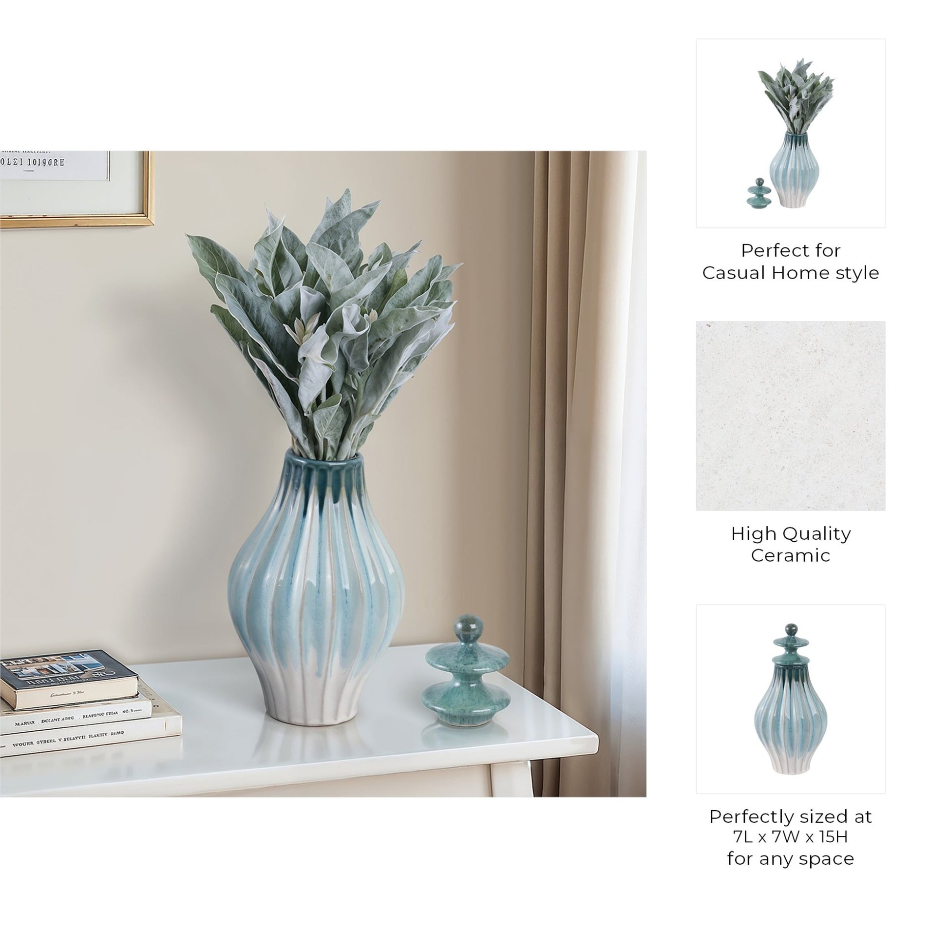 Astoria Lidded Jar Vases and Jars| Sagebrook Home