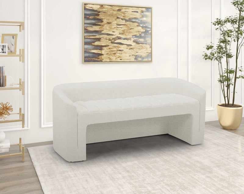 Astra Beige Ottoman with rest - Al Rugaib Furniture